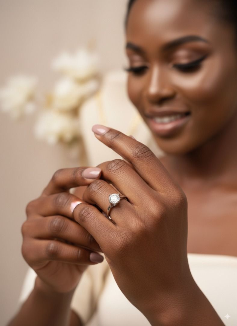 Bague de promesse-médaille rond