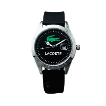 LACOSTE MANCHE NOIR FOND NOIR