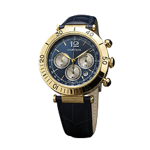 CARTIER MANCHE CUIR BLEU FOND BLEU