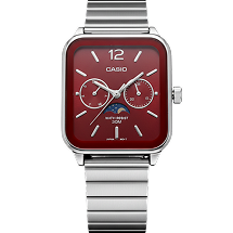 Montre Casio Water Resist 50M – Cadran Marron & Finition Argentée