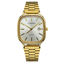 montre casio manche or- fond blanc