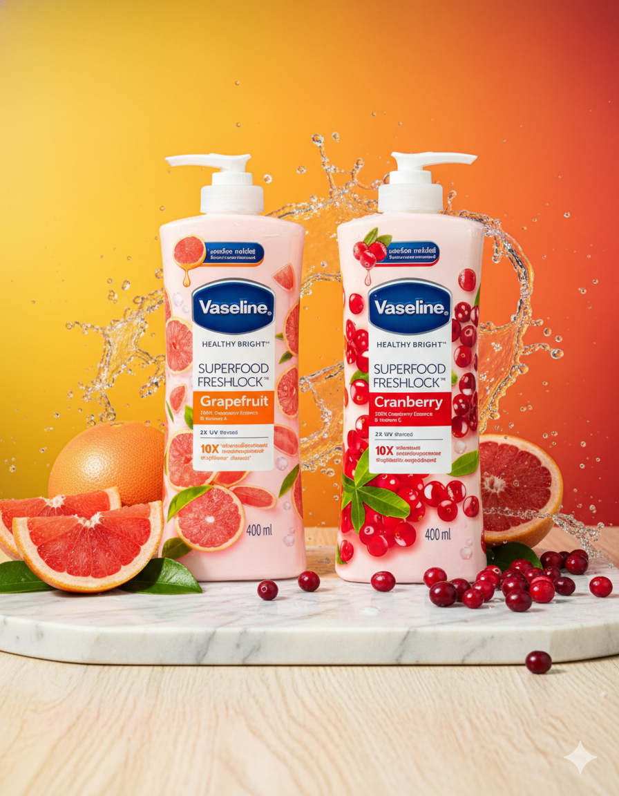 Vaseline Superfood Freshlock – Lait Hydratant Réparateur et Vivifiant