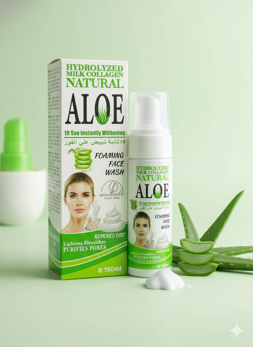 Mousse Nettoyante Visage à l’Aloe Vera – Fraîcheur, Pureté & Hydratation Naturelle