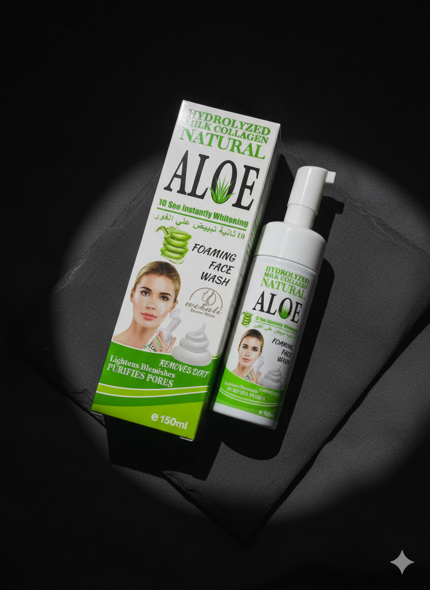 Mousse Nettoyante Visage à l’Aloe Vera – Fraîcheur, Pureté & Hydratation Naturelle