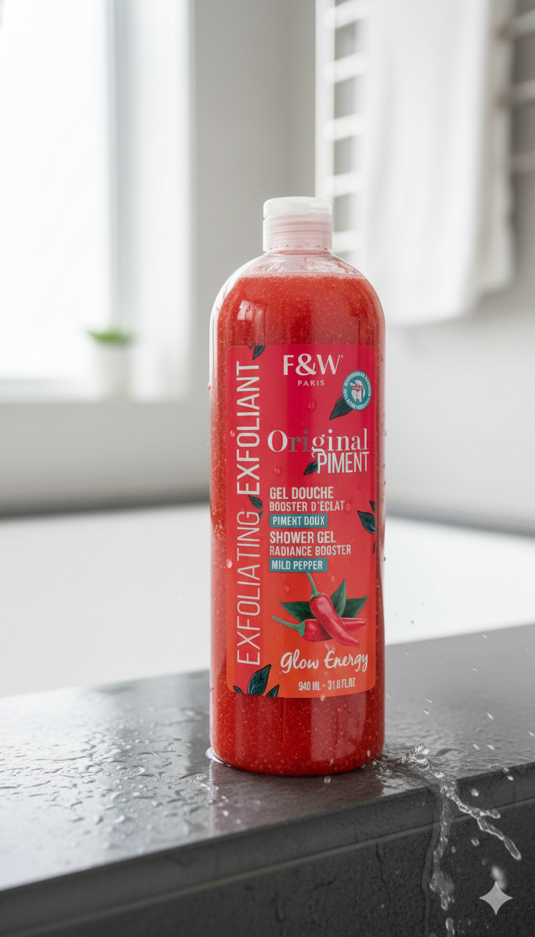 Gel Douche F&W Exfoliating Original Piment – Éclat Intense & Peau Douce au Quotidien