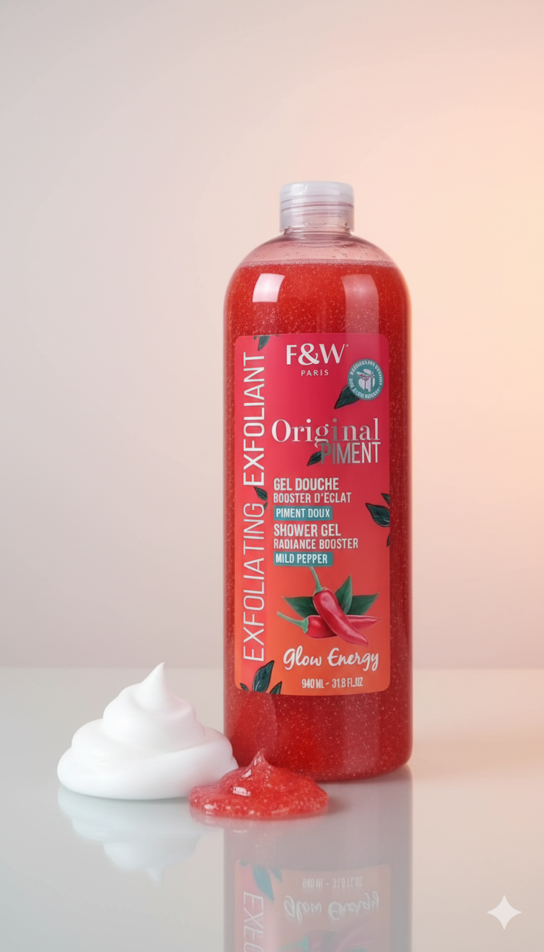 Gel Douche F&W Exfoliating Original Piment – Éclat Intense & Peau Douce au Quotidien