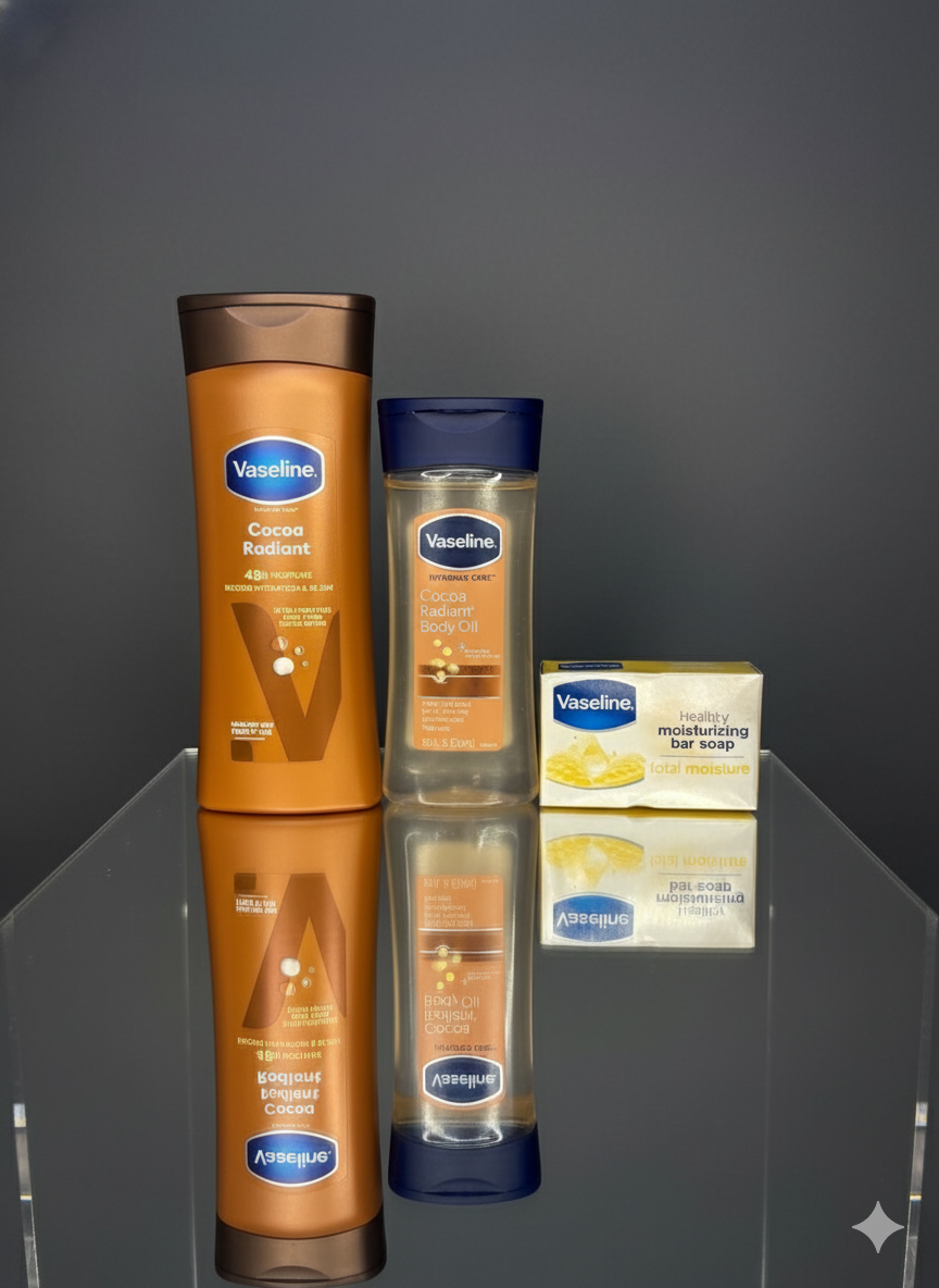 Gamme Vaseline Cocoa Radiant : Hydratation Intense et Éclat Naturel pour les Peaux Noires et Mates