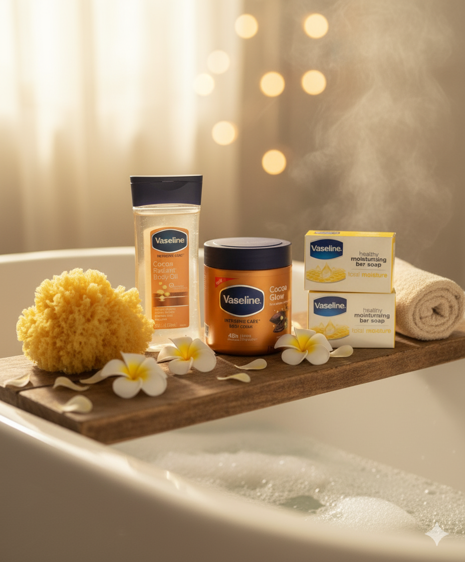 Coffret Vaseline Cocoa Radiant & Glow – Révélateur d'Éclat Suprême pour Peaux Noires & Mates