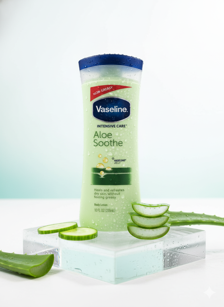 Lait Corporel Vaseline Intensive Care Aloe Soothe – Hydratation Apaisante et Rafraîchissante