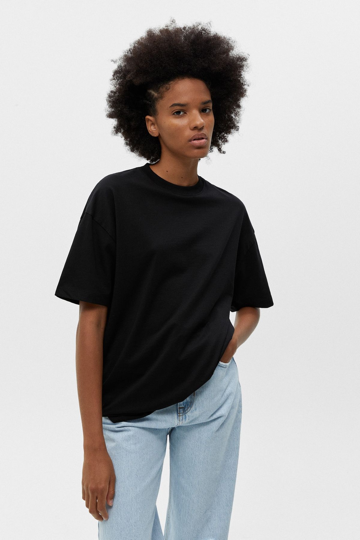 t-shirt unicolore noir