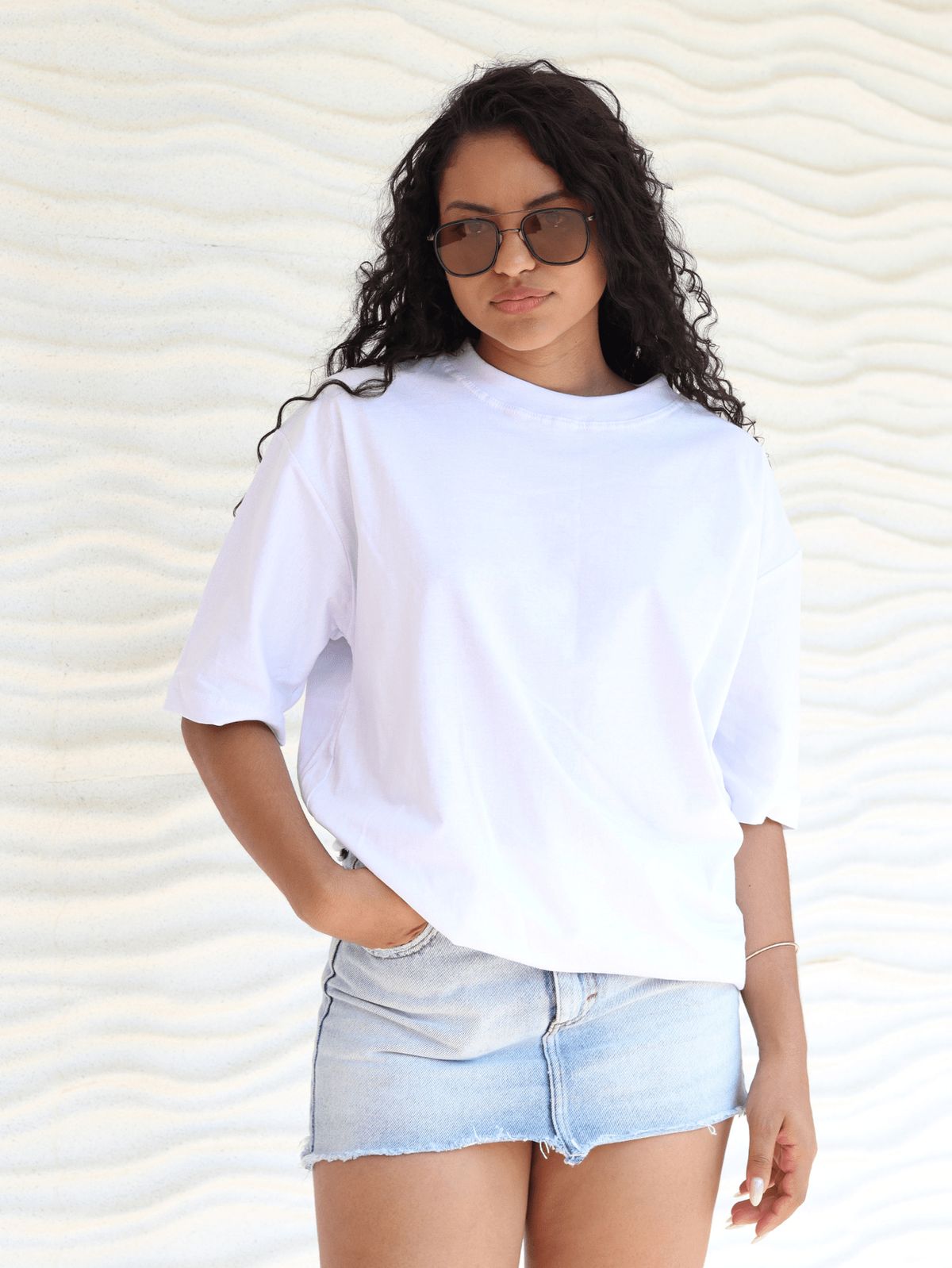 t-shirt unicolore blanc