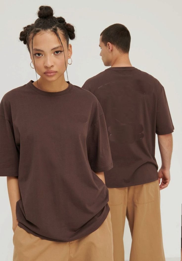 t-shirt unicolore marron
