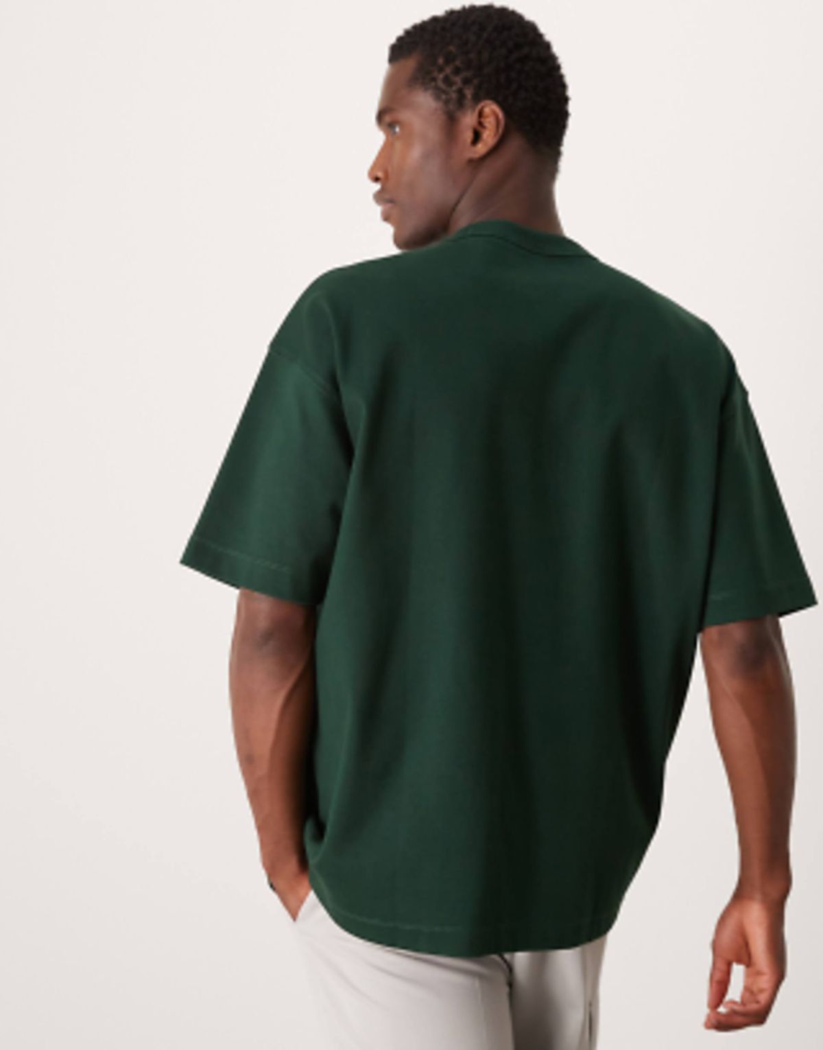 t-shirt uni-color vert
